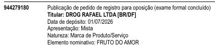 FRUTO DO AMOR
