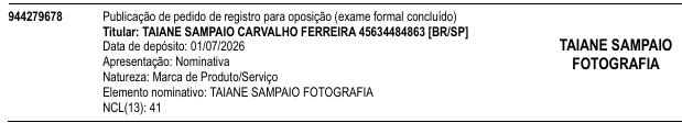 TAIANE SAMPAIO FOTOGRAFIA