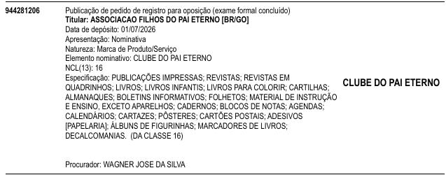 CLUBE DO PAI ETERNO