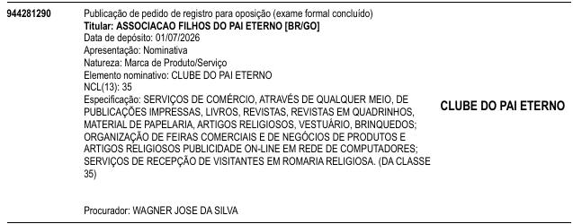 CLUBE DO PAI ETERNO