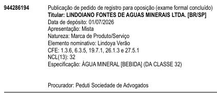 Lindoya Verão