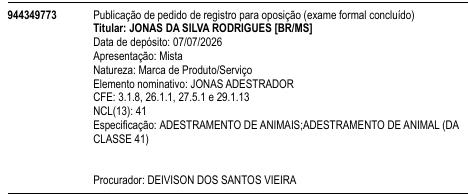 JONAS ADESTRADOR