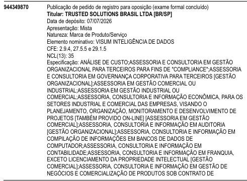 VISUM INTELIGÊNCIA DE DADOS