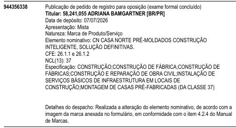 CN CASA NORTE PRÉ-MOLDADOS CONSTRUÇÃO INTELIGENTE, SOLUÇÃO DEFINITIVAS.