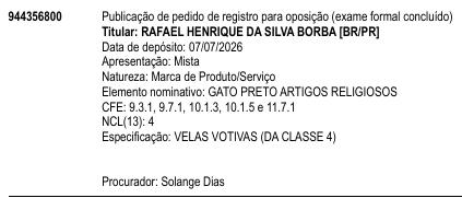 GATO PRETO ARTIGOS RELIGIOSOS