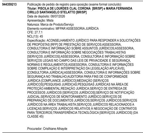 MFPAR ASSESSORIA JURÍDICA