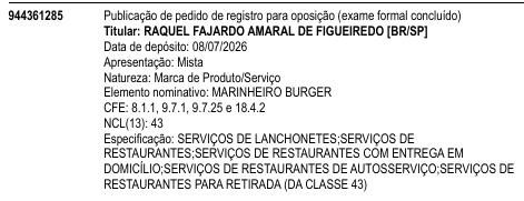 MARINHEIRO BURGER