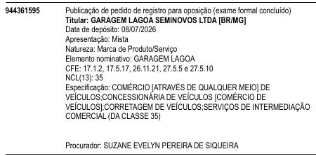 GARAGEM LAGOA