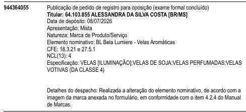 BL Bela Lumiere - Velas Aromáticas
