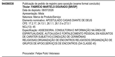 APOSTULADO CASAIS DIANTE DE DEUS