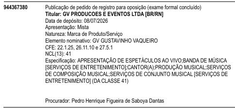 GV GUSTAVINHO VAQUEIRO
