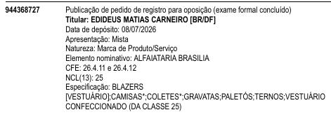 ALFAIATARIA BRASILIA