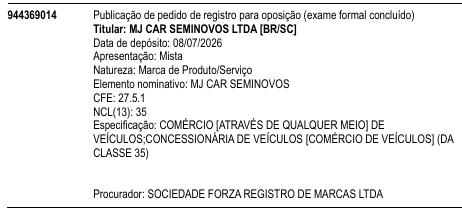 MJ CAR SEMINOVOS