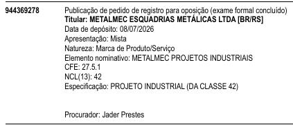 METALMEC PROJETOS INDUSTRIAIS