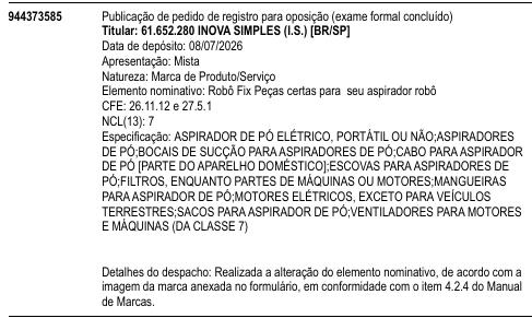 Robô Fix Peças certas para seu aspirador robô