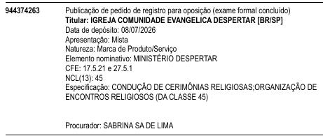 MINISTÉRIO DESPERTAR