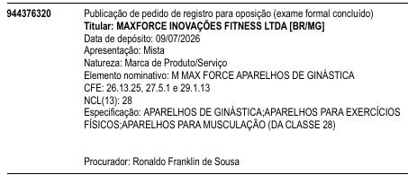 M MAX FORCE APARELHOS DE GINÁSTICA