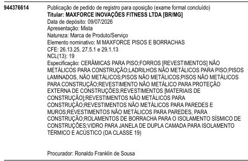 M MAXFORCE PISOS E BORRACHAS