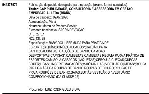 SACRA DEVOÇÃO