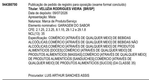 GARAGEM DO SABOR