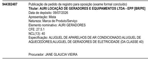 AURI GERADORES