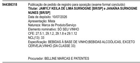 SÓ SEU VINHO