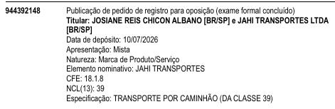 JAHI TRANSPORTES