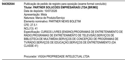PARTNER NEWS BOLETIM