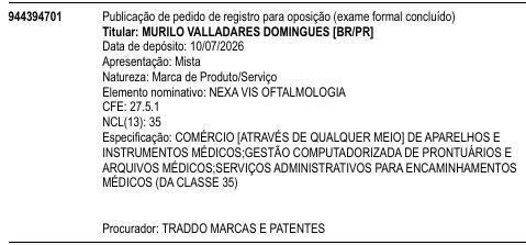 NEXA VIS OFTALMOLOGIA