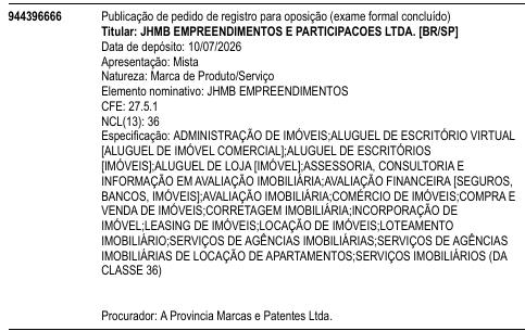 JHMB EMPREENDIMENTOS