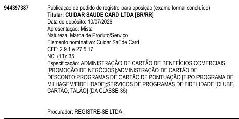 Cuidar Saúde Card