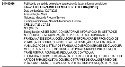 Neomob Mobilidade Elétrica