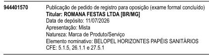 BELOPEL HORIZONTES PAPÉIS SANITÁRIOS