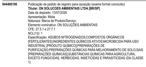 ON SOLUÇÕES AMBIENTAIS