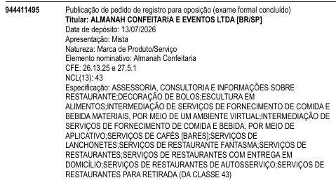 Almanah Confeitaria