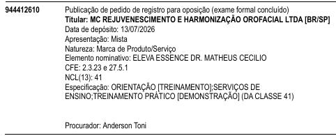 ELEVA ESSENCE DR. MATHEUS CECILIO