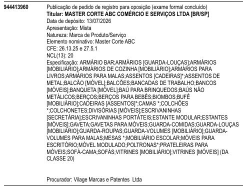 Master Corte ABC