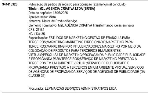 M2L AGÊNCIA CRIATIVA Transformando ideias em valor