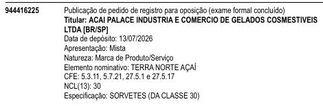 TERRA NORTE AÇAÍ