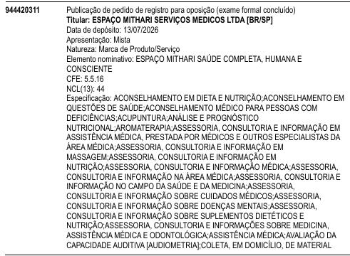 ESPAÇO MITHARI SAÚDE COMPLETA, HUMANA E CONSCIENTE