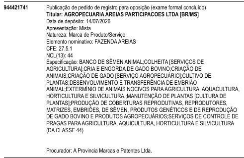 FAZENDA AREIAS