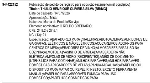O REI DO CREDIÁRIO
