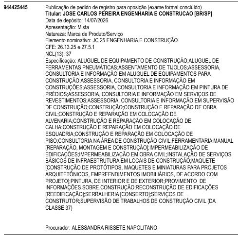 JC 25 ENGENHARIA E CONSTRUÇÃO