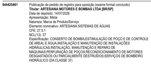 ARTESIANA SISTEMAS DE ÁGUAS