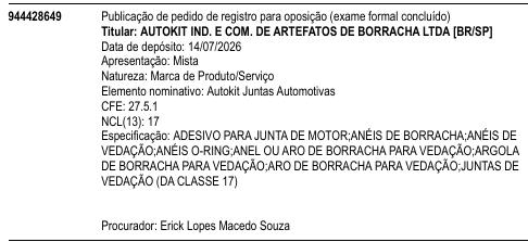 Autokit Juntas Automotivas