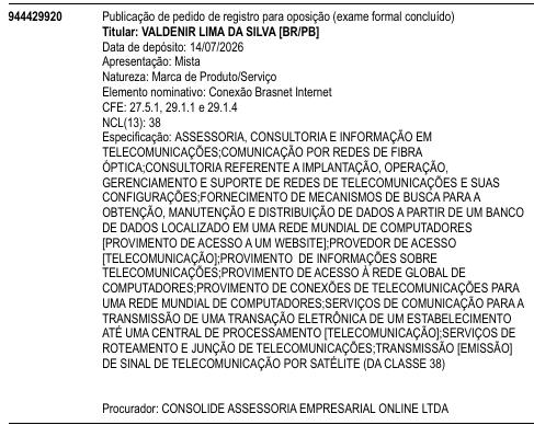 Conexão Brasnet Internet
