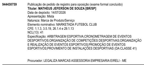 MARKETADA FUTEBOL CLUB