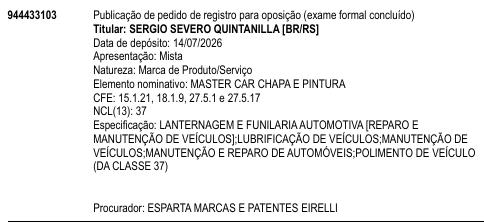 MASTER CAR CHAPA E PINTURA