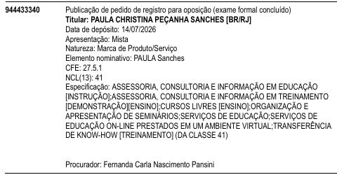PAULA Sanches