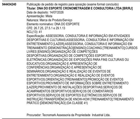 DNA DO ESPORTE